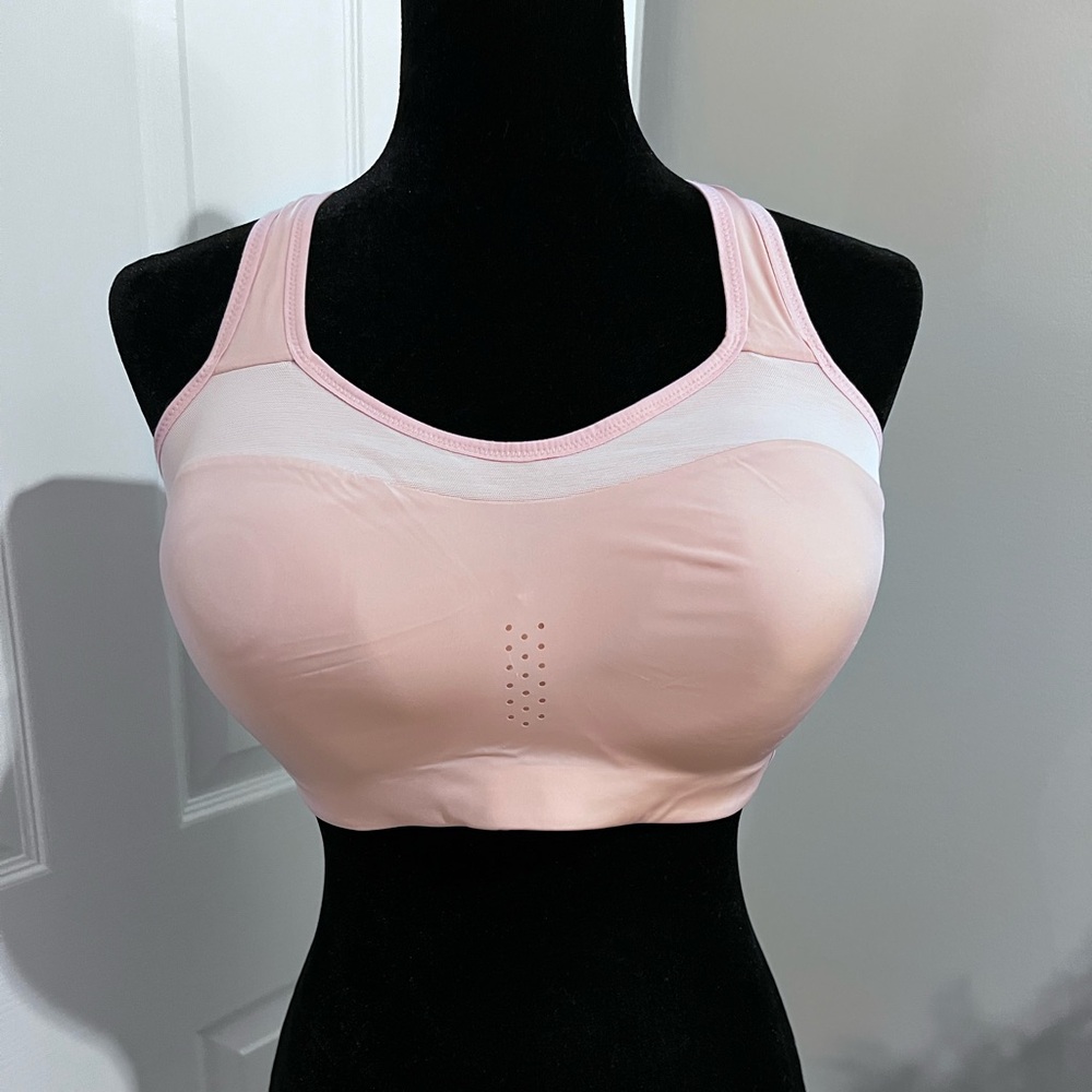 Nike Light Pink and White Sports Bra